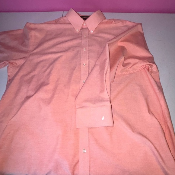Casual Peach Button Down Shirt with Classic Collar - Picture 11 of 11